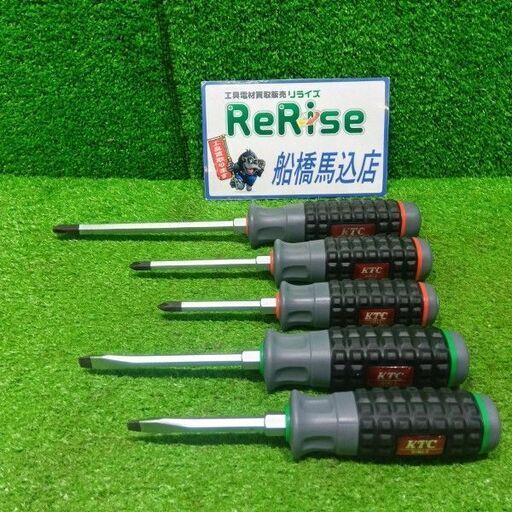 KTC/京都機械工具<br>貫通ドライバー 5本セット【船橋馬込店:ITIXLL3BTRP8】